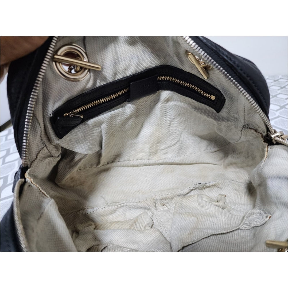 GUCCI Pebbled Leather Soho Chain Shoulder Bag Black - Picture 16 of 16